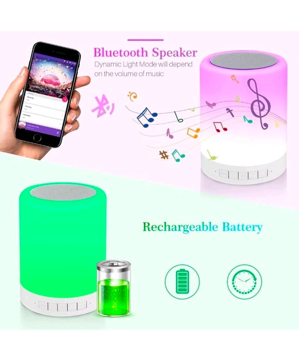 ALL DECORATIVE LIGHTS|| DROP DOWN MENUS|| - Wireless Night Light LED Touch Lamp Speaker Bluetooth speaker