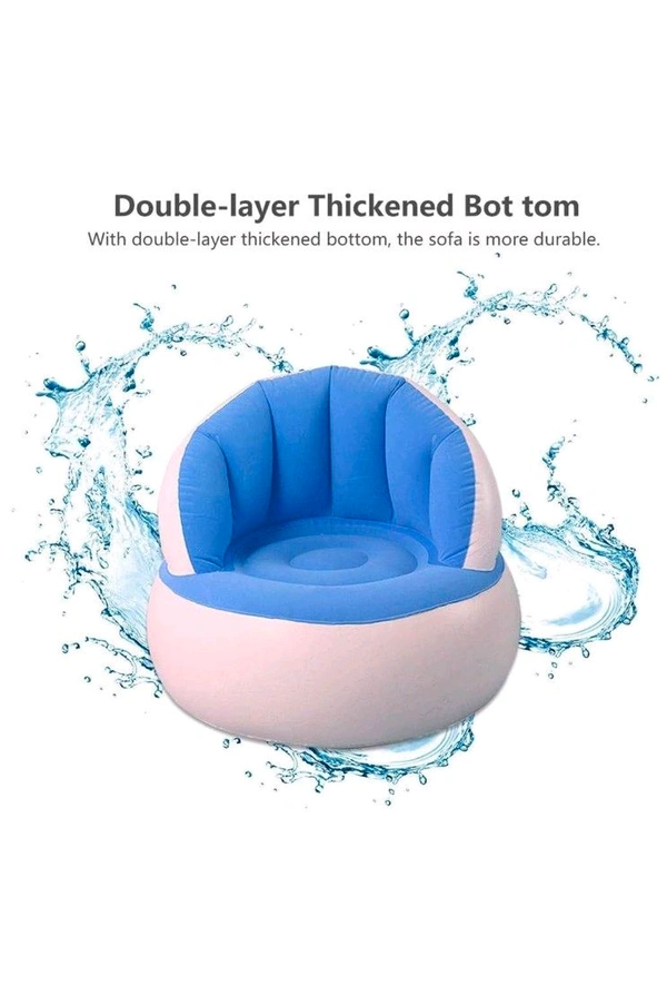 Kids inflatable sofa chair with backrest & Foot Air Pump with Hose (1 Set / 85x74 Cm Approx) - Wild Watermelon