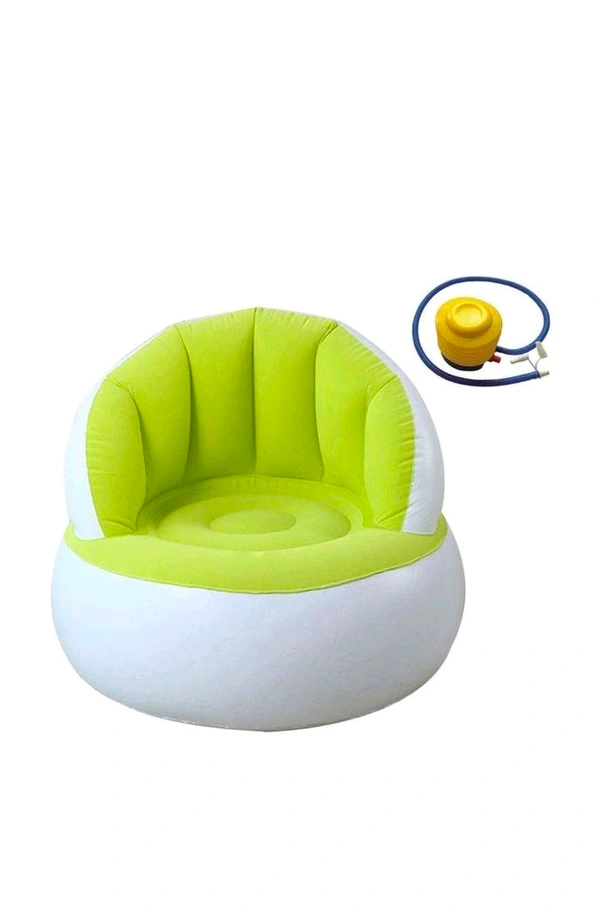 Kids inflatable sofa chair with backrest & Foot Air Pump with Hose (1 Set / 85x74 Cm Approx) - Wild Watermelon