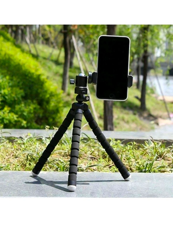 Portable Mini Octopus Tripod Stand with Phone Holder for Live Selfie, Mobile Phone Portable and Adjustable Stent - Mini