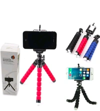 Portable Mini Octopus Tripod Stand with Phone Holder for Live Selfie, Mobile Phone Portable and Adjustable Stent - Mini