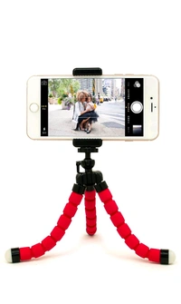 Portable Mini Octopus Tripod Stand with Phone Holder for Live Selfie, Mobile Phone Portable and Adjustable Stent - Mini