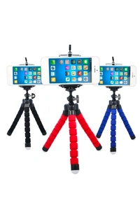 Portable Mini Octopus Tripod Stand with Phone Holder for Live Selfie, Mobile Phone Portable and Adjustable Stent - Mini