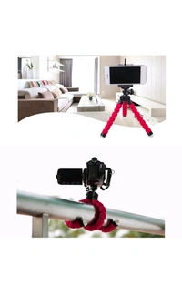Portable Mini Octopus Tripod Stand with Phone Holder for Live Selfie, Mobile Phone Portable and Adjustable Stent - Mini