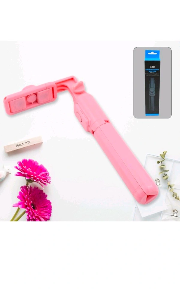 Portable Foldable Selfie Stick with Remote Control, 3-Axis Tripod Hand Stabilizer for Smartphones, TikTok Vlog YouTuber Video Recording (1 Pc)