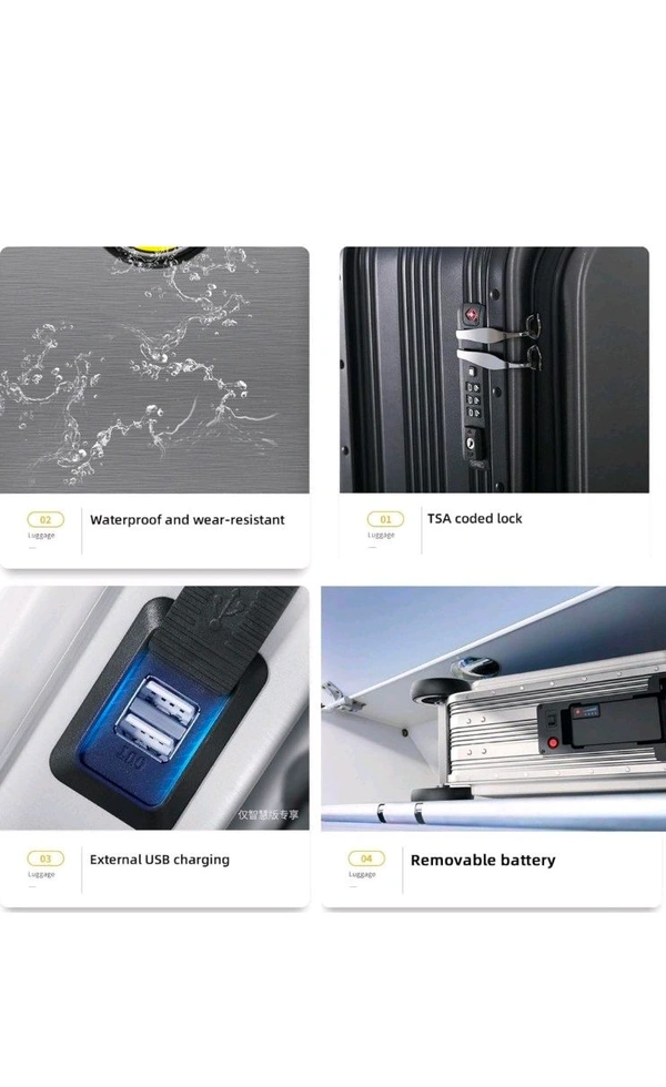 Airwheel (Ashwani Kumar G) Electric suitcase smart driving luggage electric suitcase scooter with removable battery speed (1 Pc)