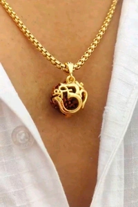 Chains & Locket - Om Rudraksha Pendant With Chain
