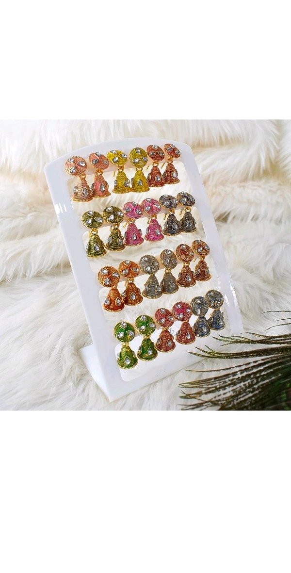 AG fashions Vibrant 12 Pair Jhumka