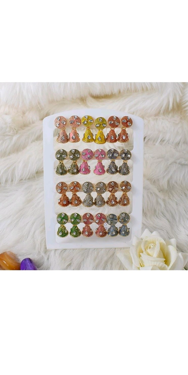AG fashions Vibrant 12 Pair Jhumka