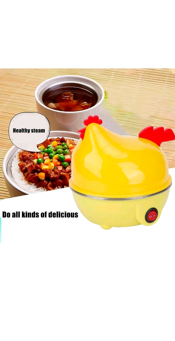 Electric Egg Boiler, Chicken Shaped Egg Kettle / Cooker, Multifunction Fast Egg Kettle Chicken Shaped, Mini Breakfast Machine with Auto Shut-off and (1 Pc)