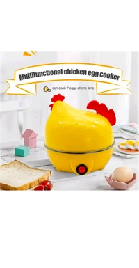 Electric Egg Boiler, Chicken Shaped Egg Kettle / Cooker, Multifunction Fast Egg Kettle Chicken Shaped, Mini Breakfast Machine with Auto Shut-off and (1 Pc)