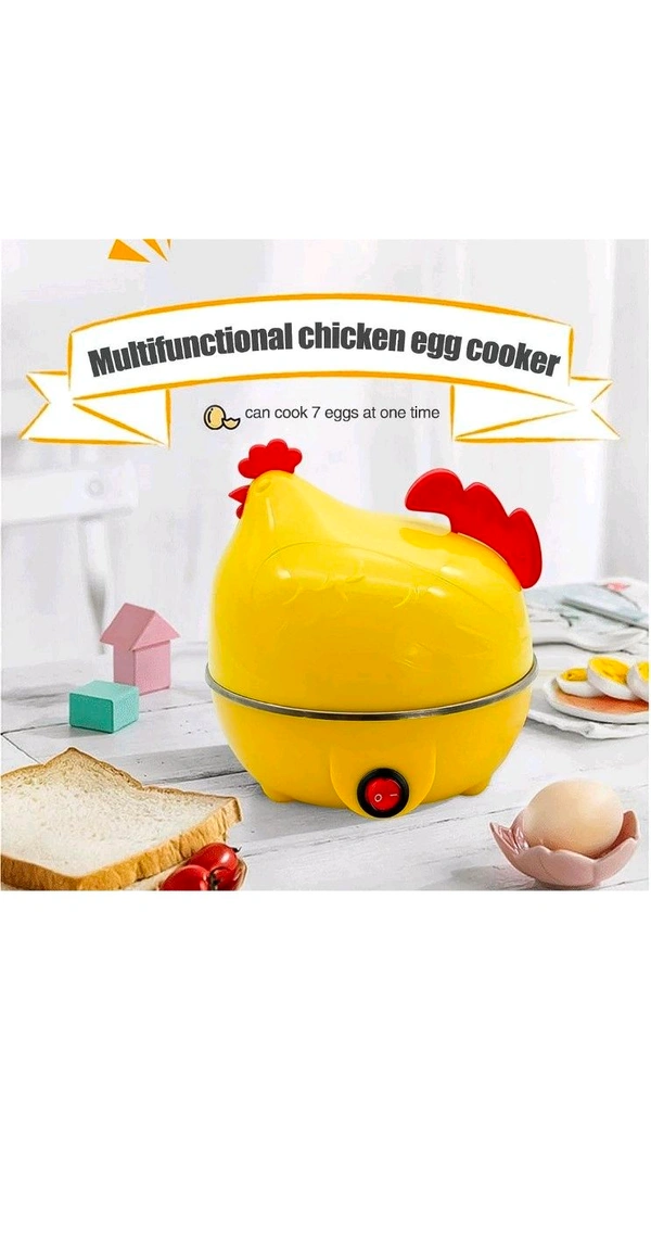 Electric Egg Boiler, Chicken Shaped Egg Kettle / Cooker, Multifunction Fast Egg Kettle Chicken Shaped, Mini Breakfast Machine with Auto Shut-off and (1 Pc)