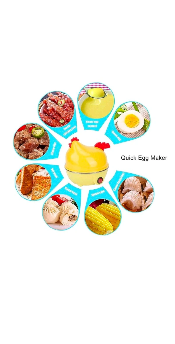 Electric Egg Boiler, Chicken Shaped Egg Kettle / Cooker, Multifunction Fast Egg Kettle Chicken Shaped, Mini Breakfast Machine with Auto Shut-off and (1 Pc)