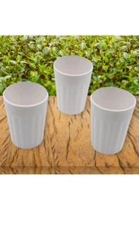 Small Plastic Coffee / Tea Cups / Glass Reusable Plastic Cup Mug Lightweight Microwavable Safe Unbreakable Camping Coffee Mugs for Tea Milk Water Juice Tea (3 Pcs Set)
