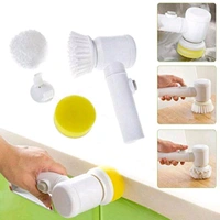 Portable Electric Cleaning Brush with 3 Replaceable Brush Heads (5 In 1) - White