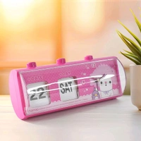Elegant Desk Clock with Date & Day Display, Alarm System & Manual Date & Day (1 Pc)