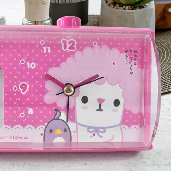 Elegant Desk Clock with Date & Day Display, Alarm System & Manual Date & Day (1 Pc)