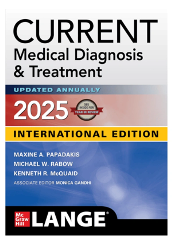 Current Medical Diagnosis & Treatment 64rd IE/ (CMDT) 2025