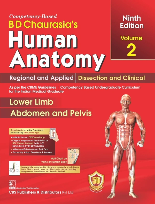 BD CHAURASIAS HUMAN ANATOMY 9ED VOL- 2 REGIONAL AND APPLIED DISSECTION & CLINICAL (BDC)