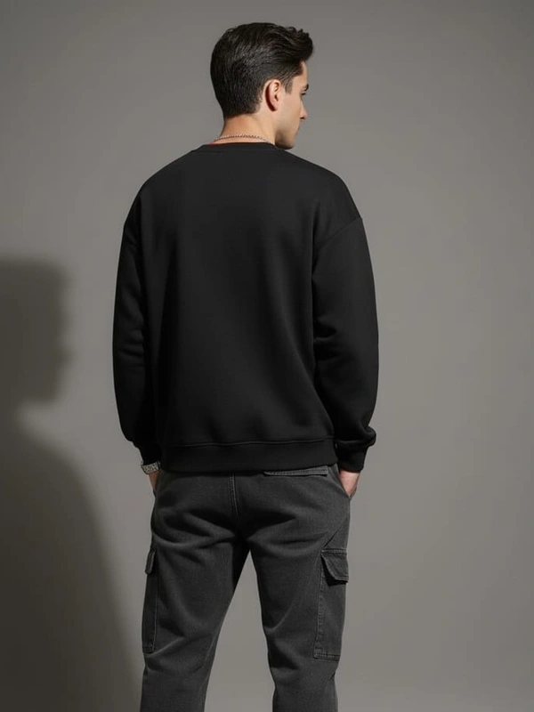 CASUAL SWEATSHIRT - 3XL, BLACK