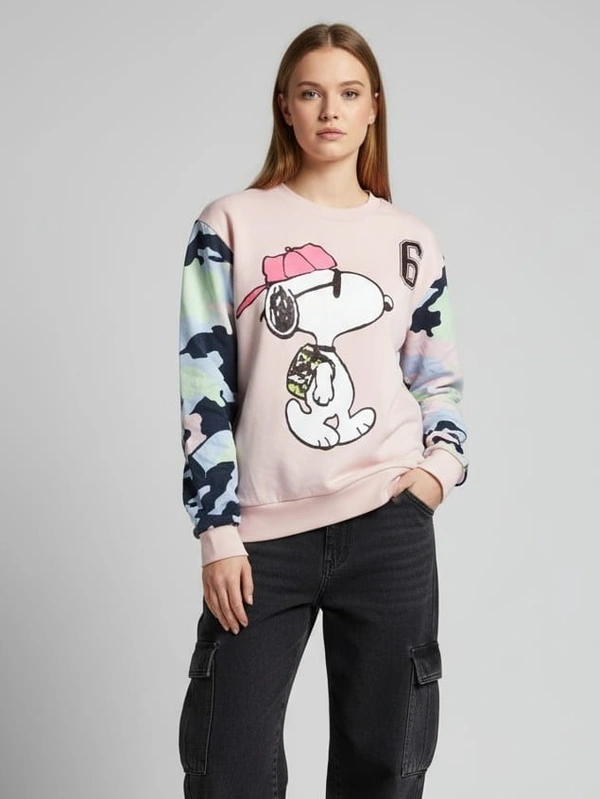 PINK SNOOPY PEANUTS CUTE SEATSHIRT - S, PINK