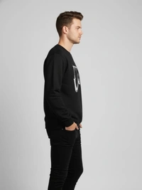 SWEATSHIRT FOR WINTER BY TRENDZI - XL, BLACK