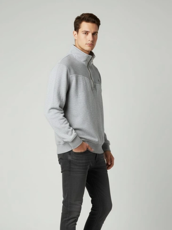 ZIP STONE SWEATSHIRT - M, GREY