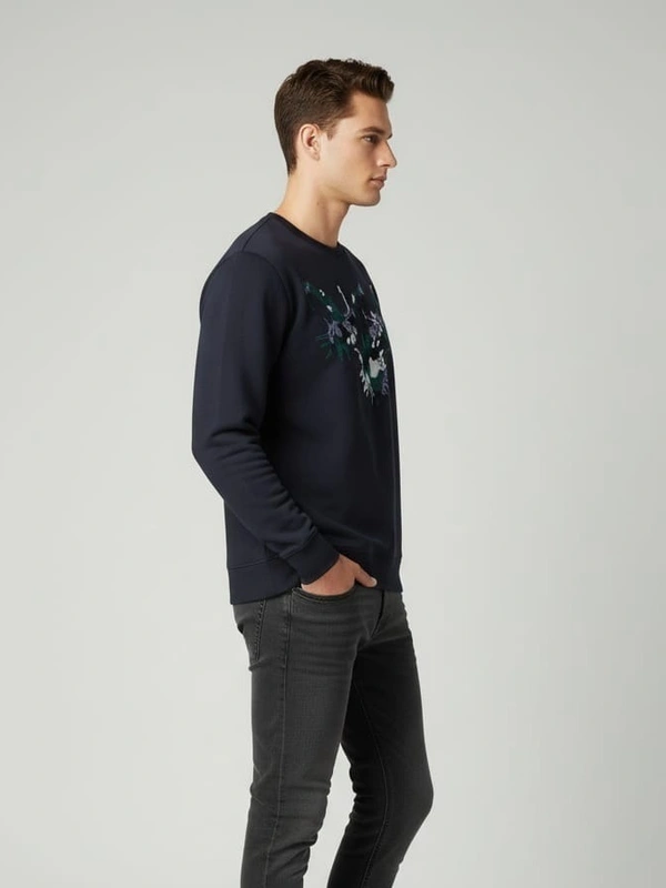 CREWNECK SWEATSHIRT - L, BLACK