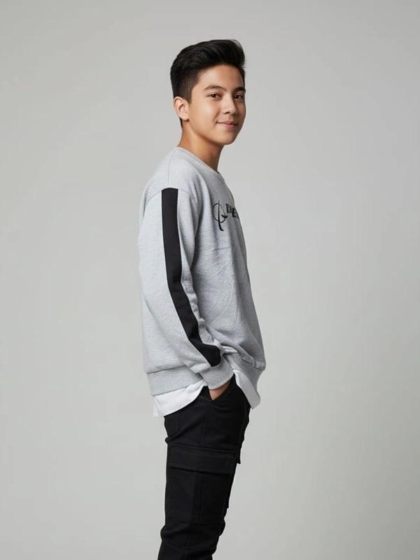 GREY CREWNECK SWEATSHIRT - XL, GREY