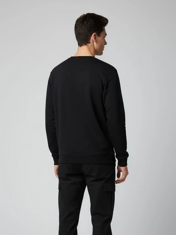 BLACK MONOCHROMATIC CASUAL OUTFIT - XL, BLACK