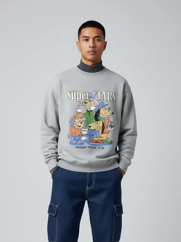 CASUAL SWEATSHIRT - 3XL, GREY