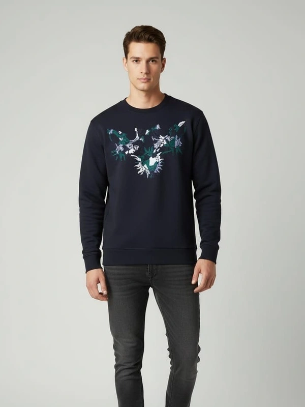 CREWNECK SWEATSHIRT - L, BLACK