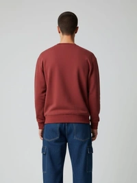 BURGUNDY CREWNECK SWEATSHIRT - L, MAROON