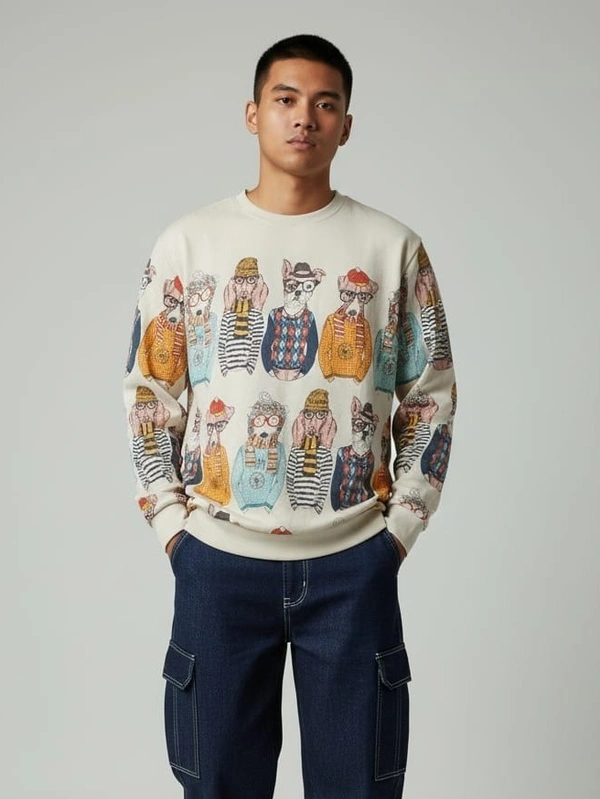 CASUAL SWEATSHIRT - 2XL, MAROON