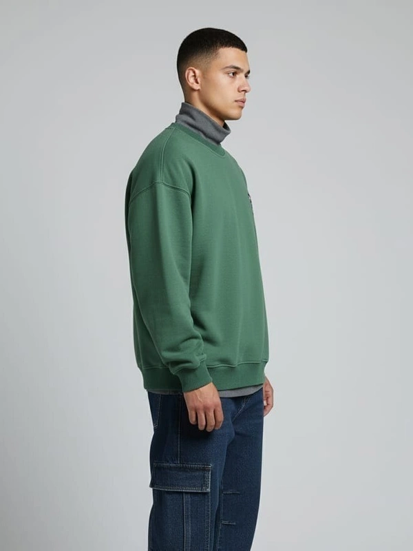 OVERSIZED CREWNECK SWEATSHIRT - XL, GREEN