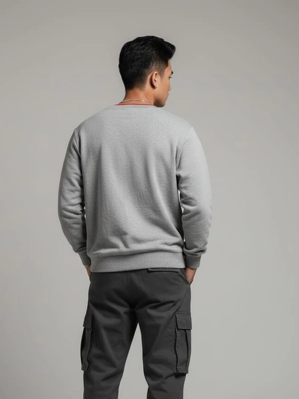 CASUAL SWEATSHIRT - L, GREY