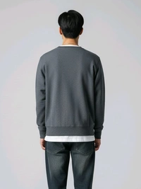 CLASSIC CREWNECK SWEATSHIRT - M, WASHED GREY