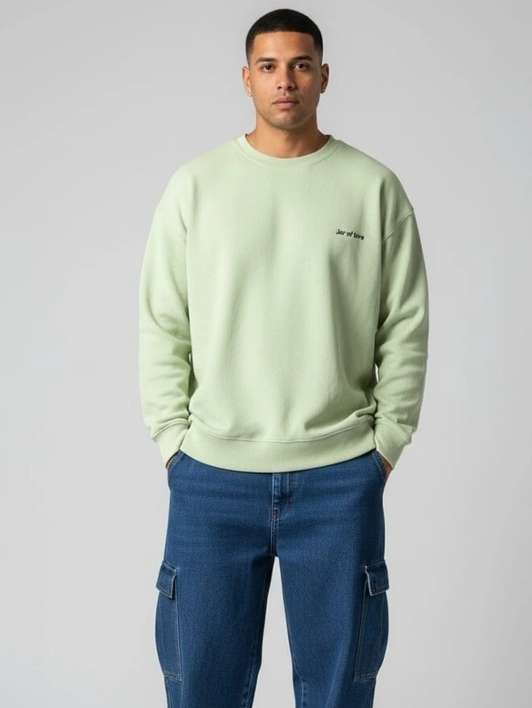 BAGGY SWEATSHIRT - M, LIGHT GREEN