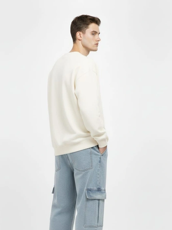 CREWNECK SWEATSHIRT - M, WHITE