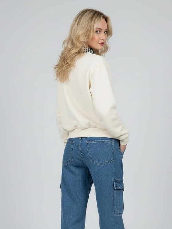 WOMENS GAMEDAY COUTURE4 CREAM SETON SWEATSHIRT - M, BODY COLOUR