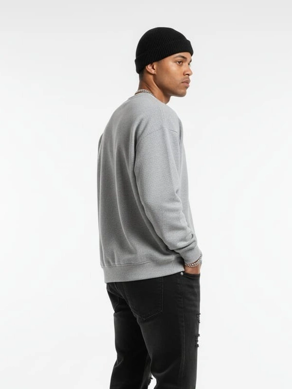 CASUAL SWEATSHIRT - 3XL, GREY