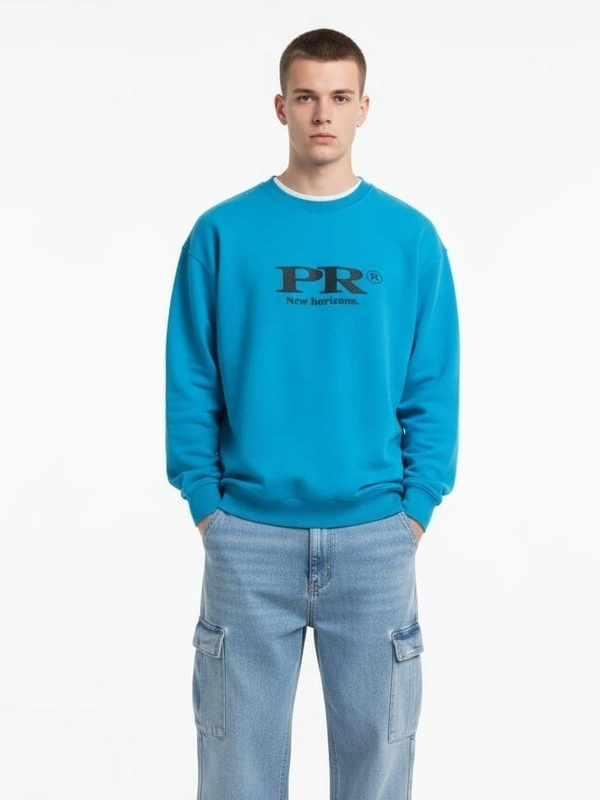 HUGO SAN COSMOM SWEATSHIRT - S, LIGHT BLUE