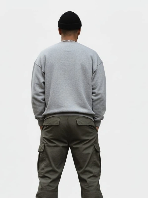 CASUAL SWEATSHIRT - 2XL, GREY