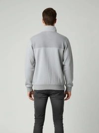 ZIP STONE SWEATSHIRT - M, GREY