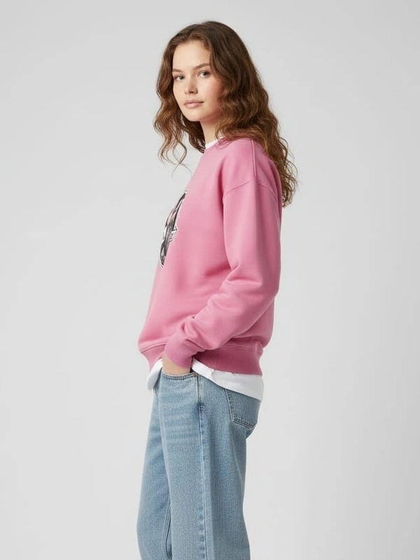 KISS ONE FRENCH BULLDOG SWEATSHIRT - M, PINK