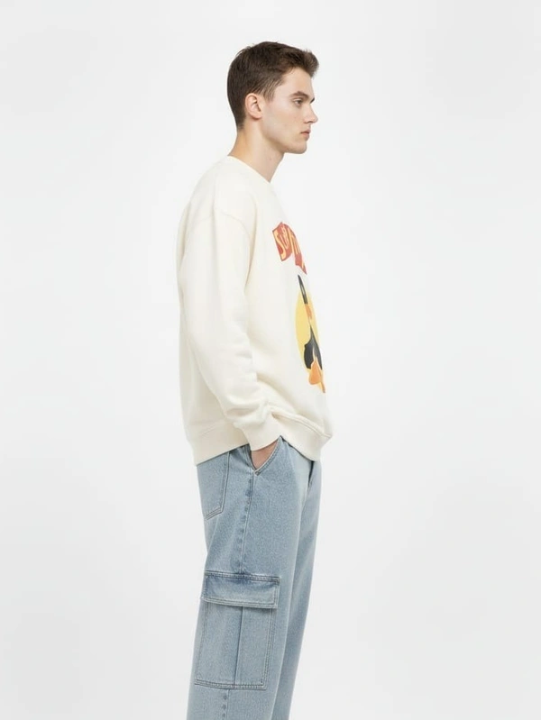 CREWNECK SWEATSHIRT - M, WHITE