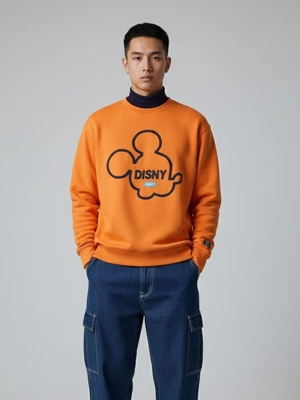 CREWNECK SWEATSHIRT - 3XL, BRIGHT ORANGE