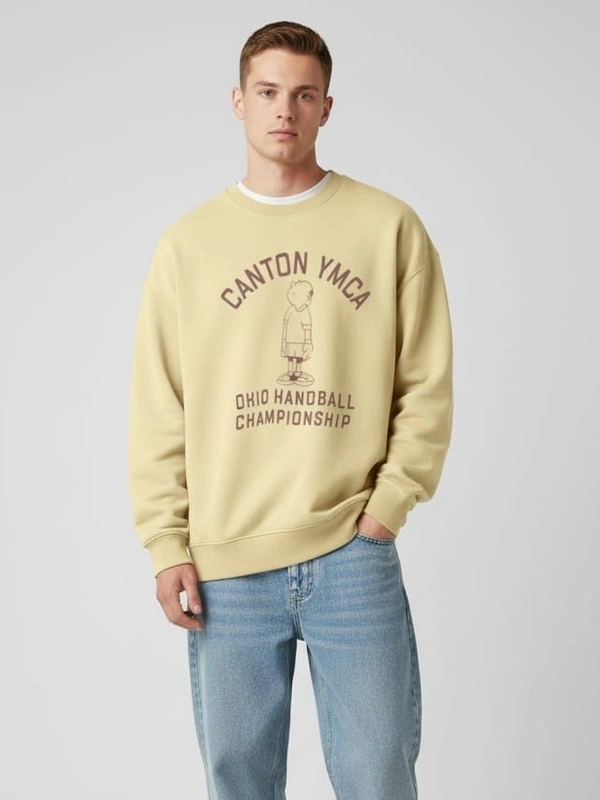 CANTON YMCA OHIO HANDBALL CHAPIONSHIP SWEATSHIRT - XL, LIGHT YELLOW