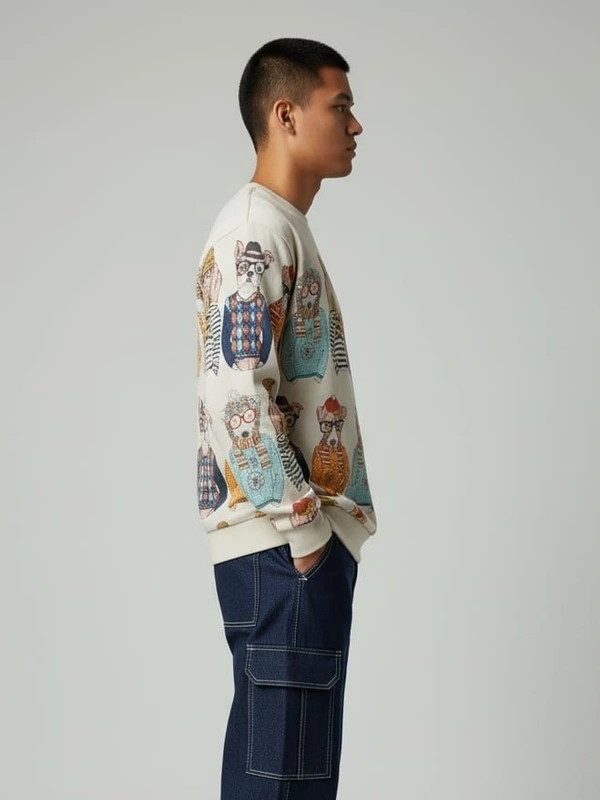 CASUAL SWEATSHIRT - 2XL, MAROON