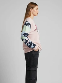 PINK SNOOPY PEANUTS CUTE SEATSHIRT - S, PINK